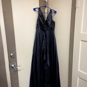 Sophisticated Black Satin Wedding Dress